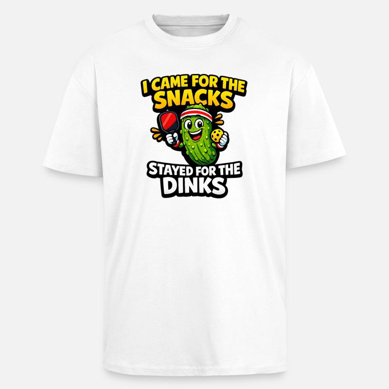 Gurkenheld: Snacks instead of dinks - Unisex Oversized Heavyweight T-shirt - white