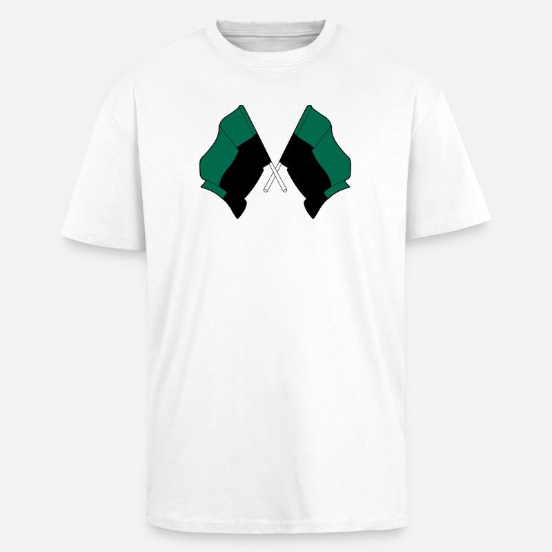 Texel Crossed Flags – Island Pride - Oversized Heavyweight Unisex T-Shirt - Weiß