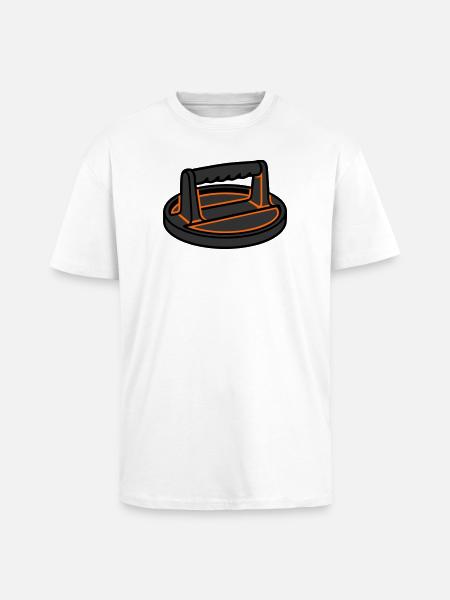 Burger Press Smashburger Grilling Food Truck - Unisex Oversized Heavyweight T-shirt - white