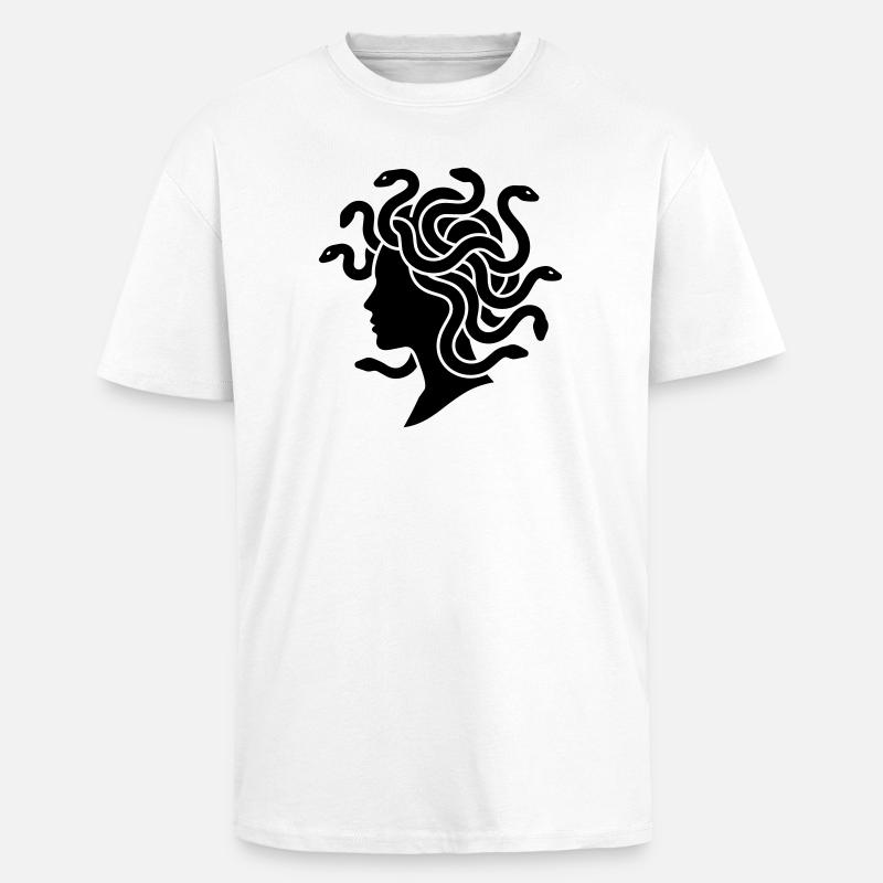 Méduse - T-shirt unisexe oversize épais - blanc