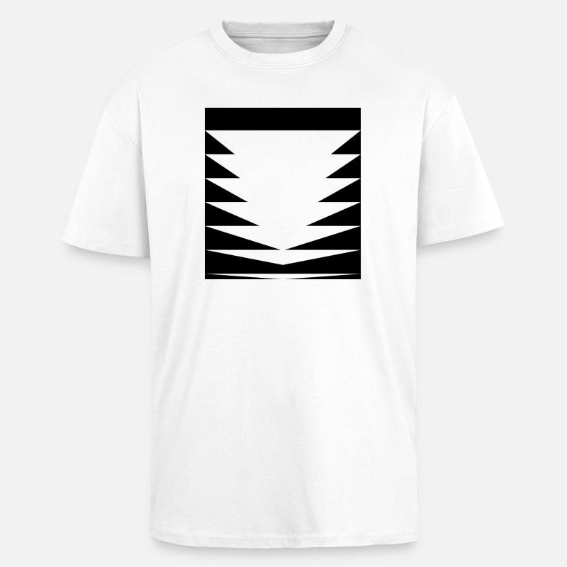 Triangles Pattern design - Unisex Oversized Heavyweight T-shirt - white