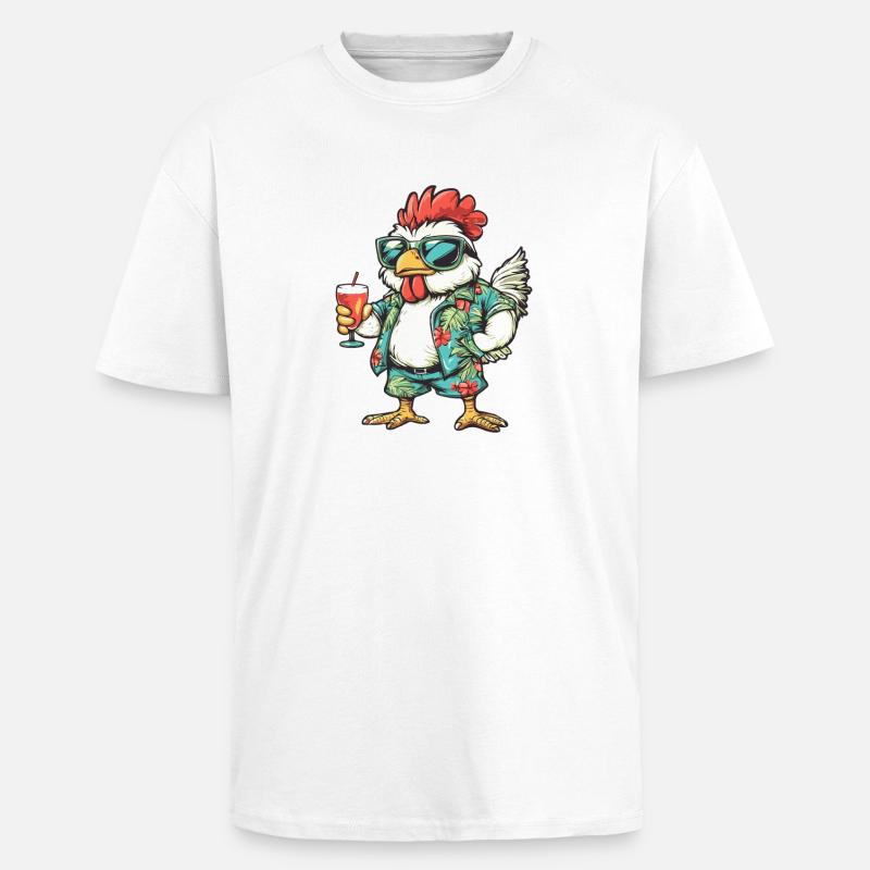 Igel Comic Sommer - Oversized Heavyweight Unisex T-Shirt - Weiß