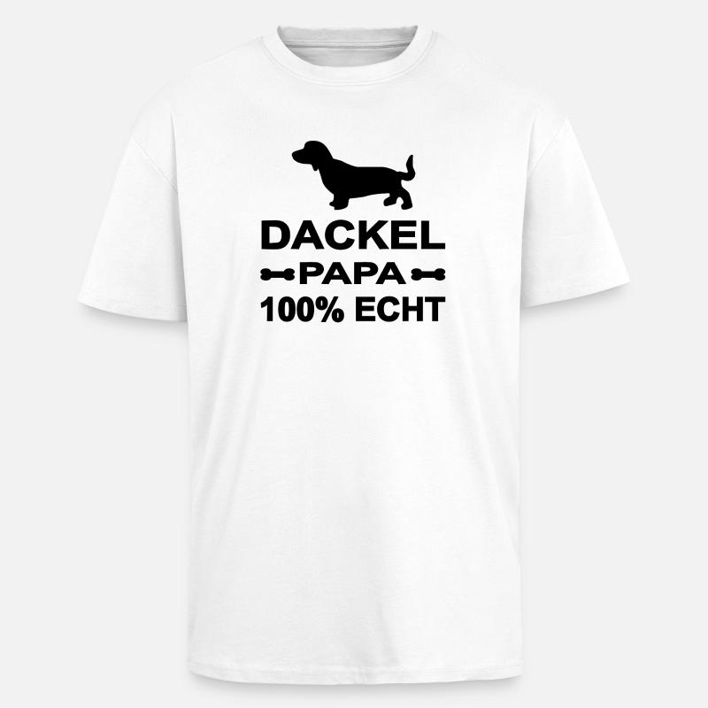 Dackel - Oversized Heavyweight Unisex T-Shirt - Weiß
