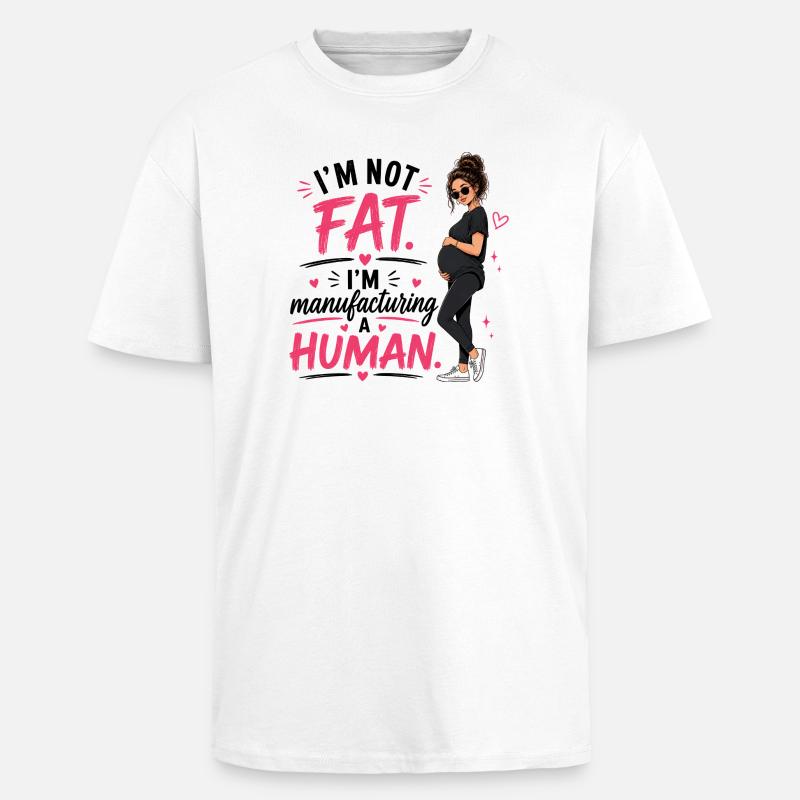 Fierté de la Grossesse - T-shirt unisexe oversize épais - blanc