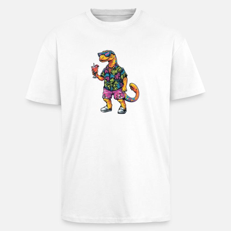 Dinosaurier brontosaurus Comic Sommer - Oversized Heavyweight Unisex T-Shirt - Weiß