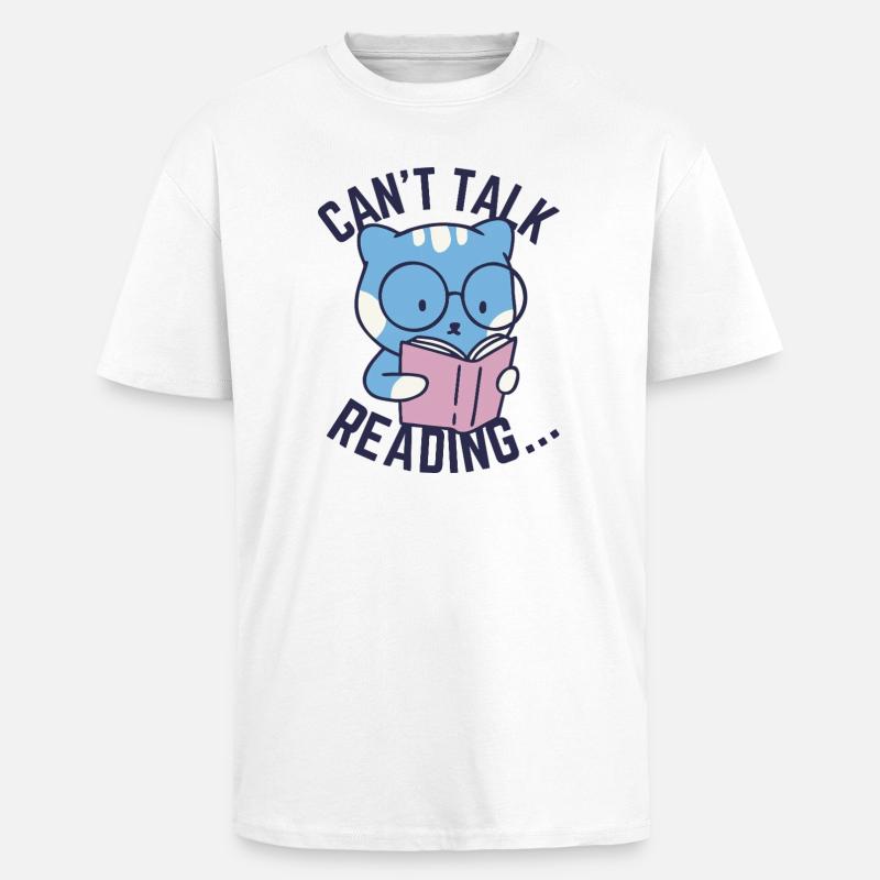 Kann nicht sprechen, lesen... - Oversized Heavyweight Unisex T-Shirt - Weiß