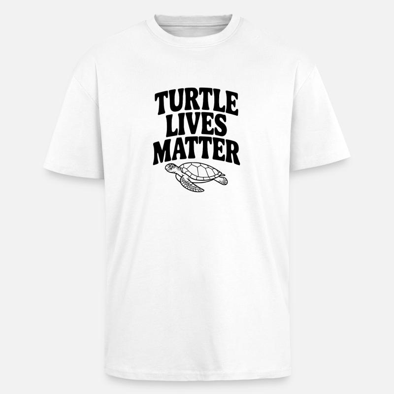 Turtle Lives Matter - Oversized Heavyweight Unisex T-Shirt - Weiß