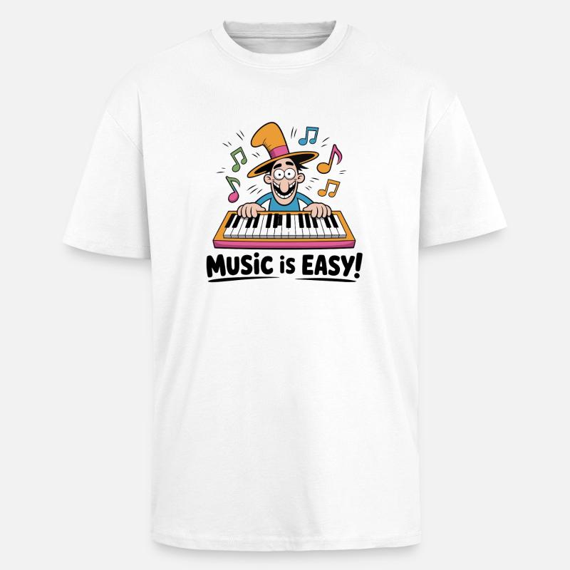 Magic Keyboard Beats - Unisex Oversized Heavyweight T-shirt - white