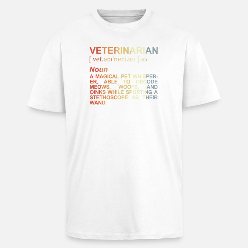 Veterinarian Meaning - Unisex Oversized Heavyweight T-shirt - white