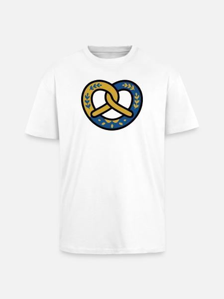 Pretzel Diamond Pattern Bavaria Volksfest Munich - Unisex Oversized Heavyweight T-shirt - white