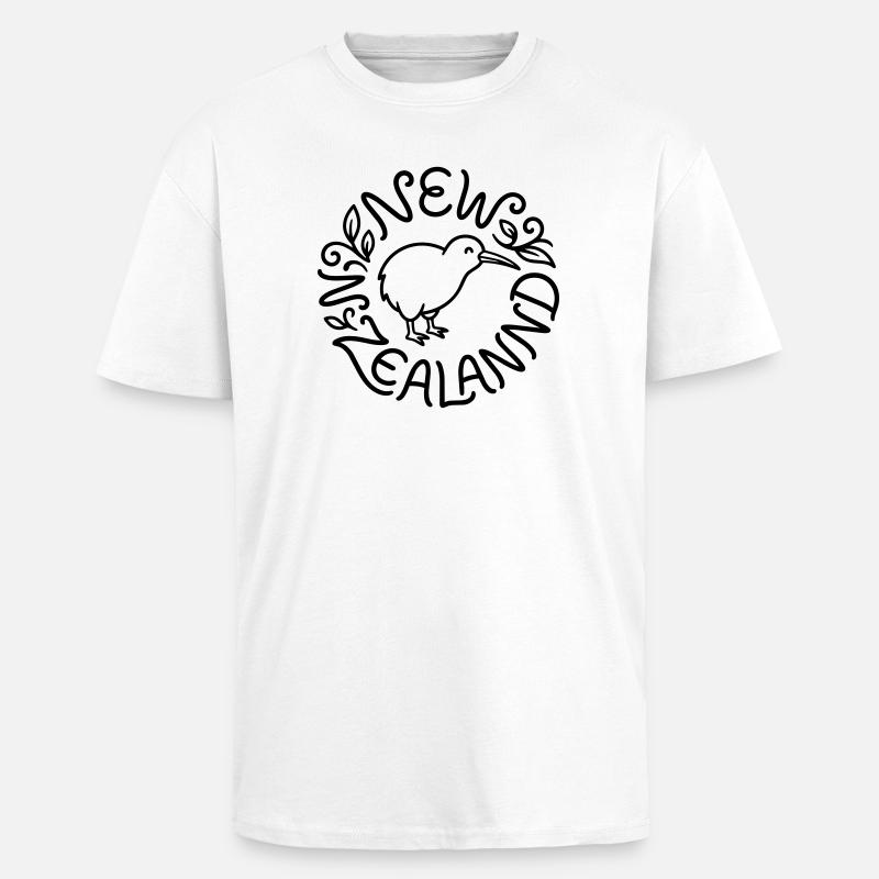 Neuseeland - Oversized Heavyweight Unisex T-Shirt - Weiß