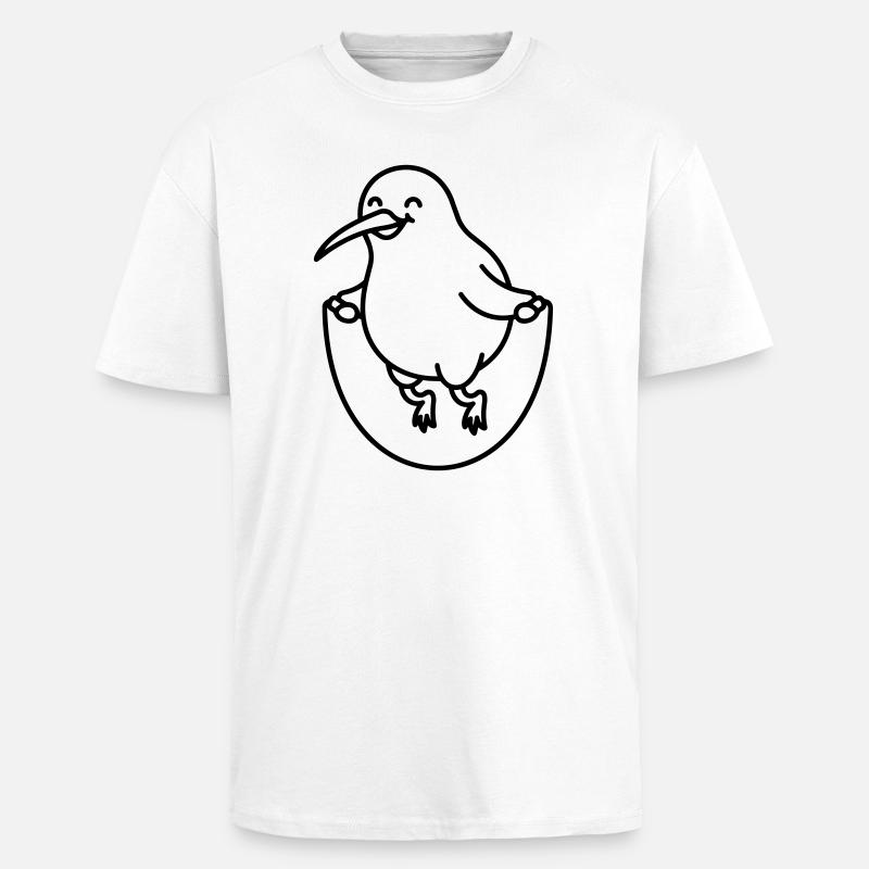 Kiwibird - Oversized Heavyweight Unisex T-Shirt - Weiß