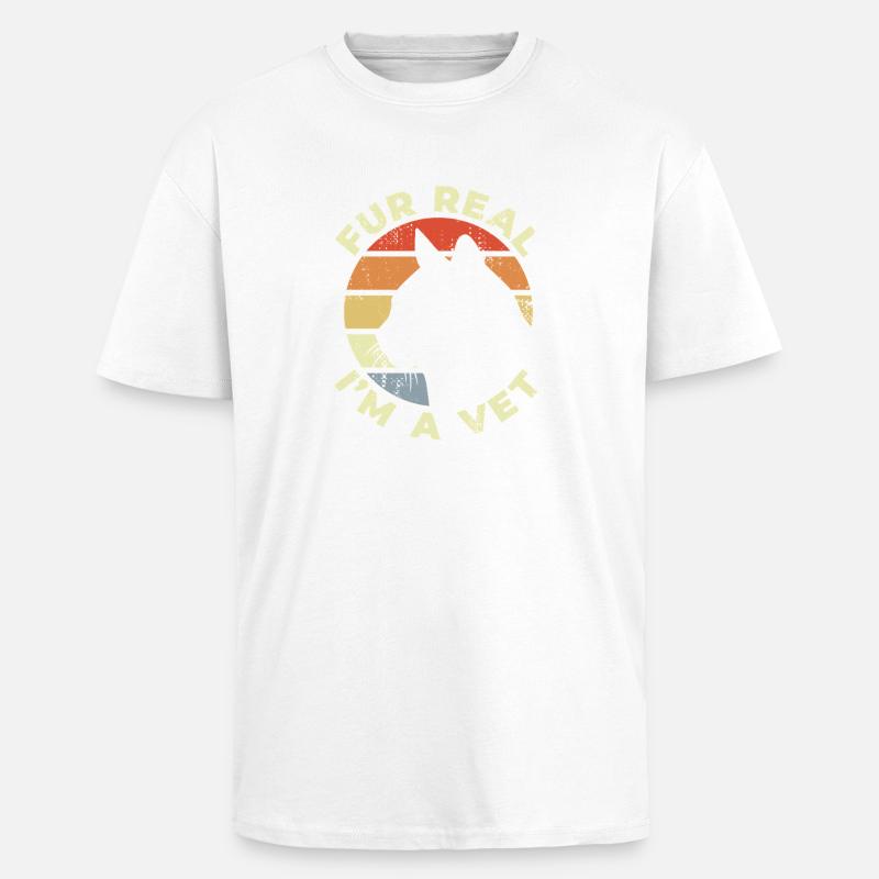 Ich bin der Tierarzt - Oversized Heavyweight Unisex T-Shirt - Weiß