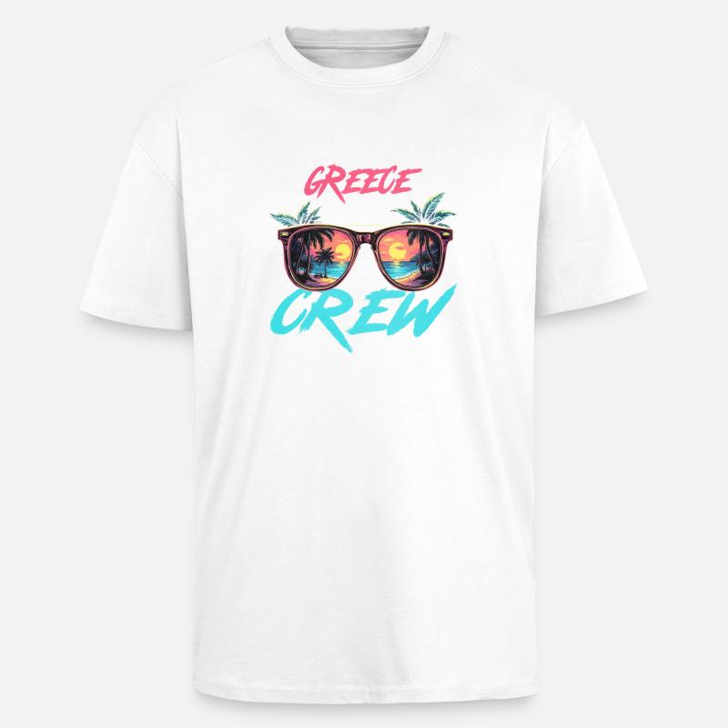 Équipe du parti grec - T-shirt unisexe oversize épais - blanc