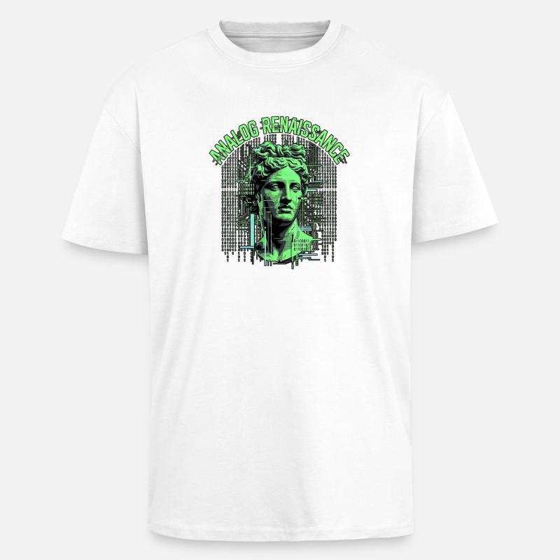 Analog Renaissance Tech - Oversized Heavyweight Unisex T-Shirt - Weiß