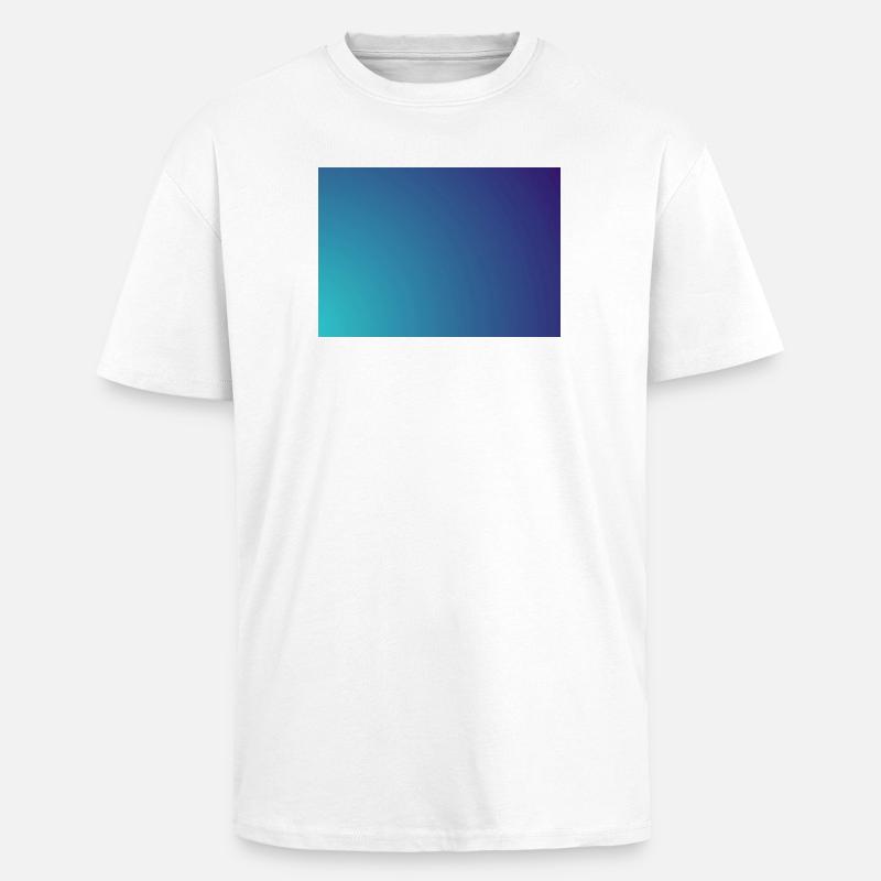 Gradient cyan-violet en cercle - T-shirt unisexe oversize épais - blanc