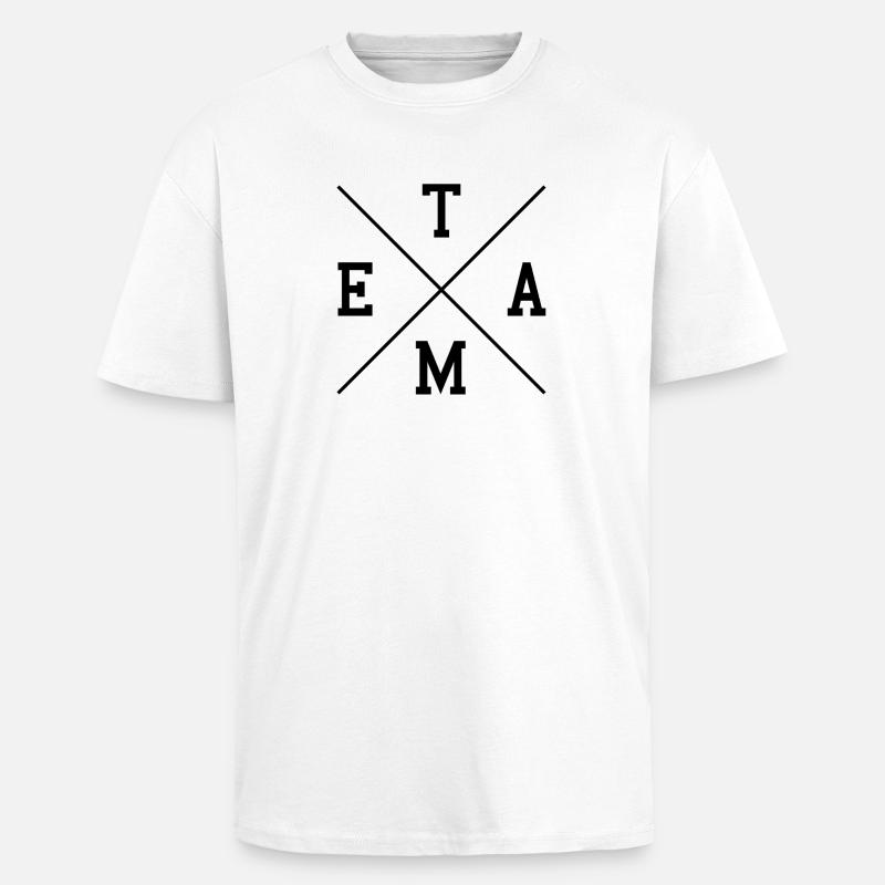 Équipe - T-shirt unisexe oversize épais - blanc