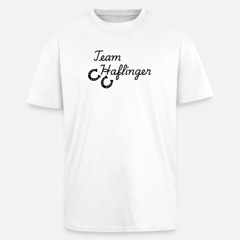 Équipe Haflinger - T-shirt unisexe oversize épais - blanc