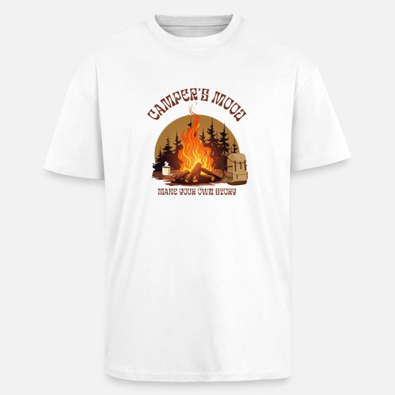 Camper's mood - Unisex Oversized Heavyweight T-shirt - white