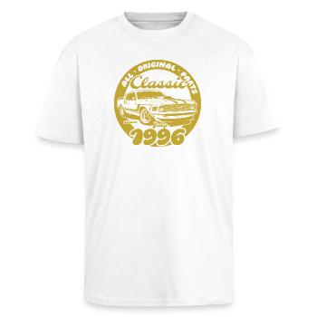 30e anniversaire - Classic Musclecar 07/1996 - T-shirt unisexe oversize épais - blanc - Devant - Alina (178cm) & Michal (187cm)