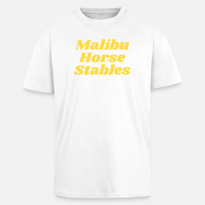 Écuries de Malibu - T-shirt unisexe oversize épais - blanc