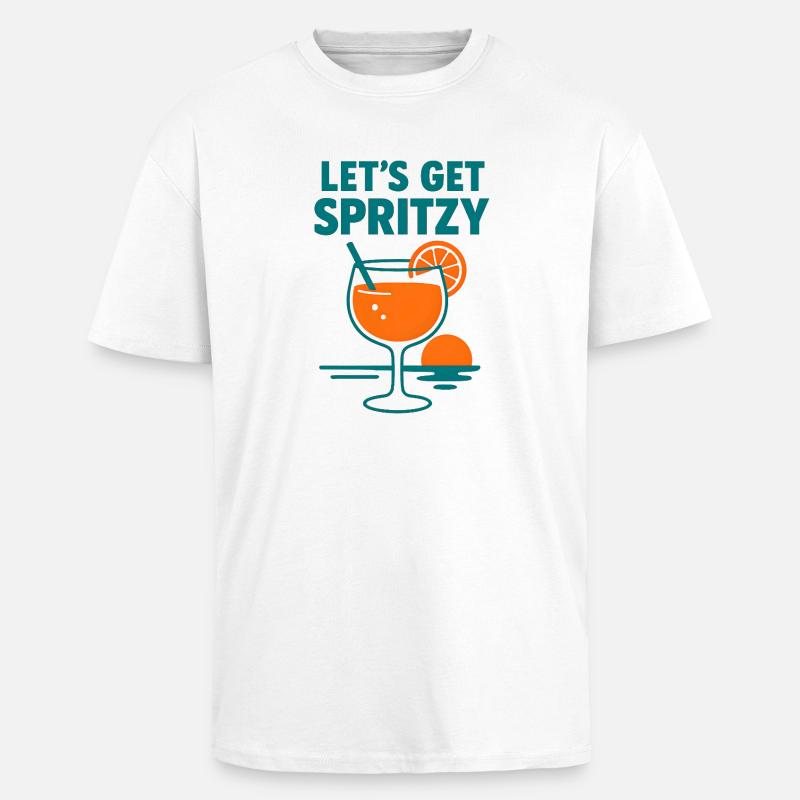 Lets Get Spritzy - Unisex Oversized Heavyweight T-shirt - white