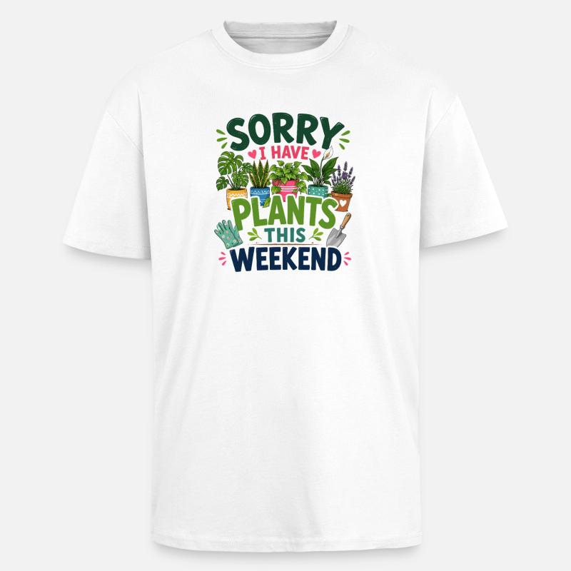 Désolé de planter ce week-end - T-shirt unisexe oversize épais - blanc