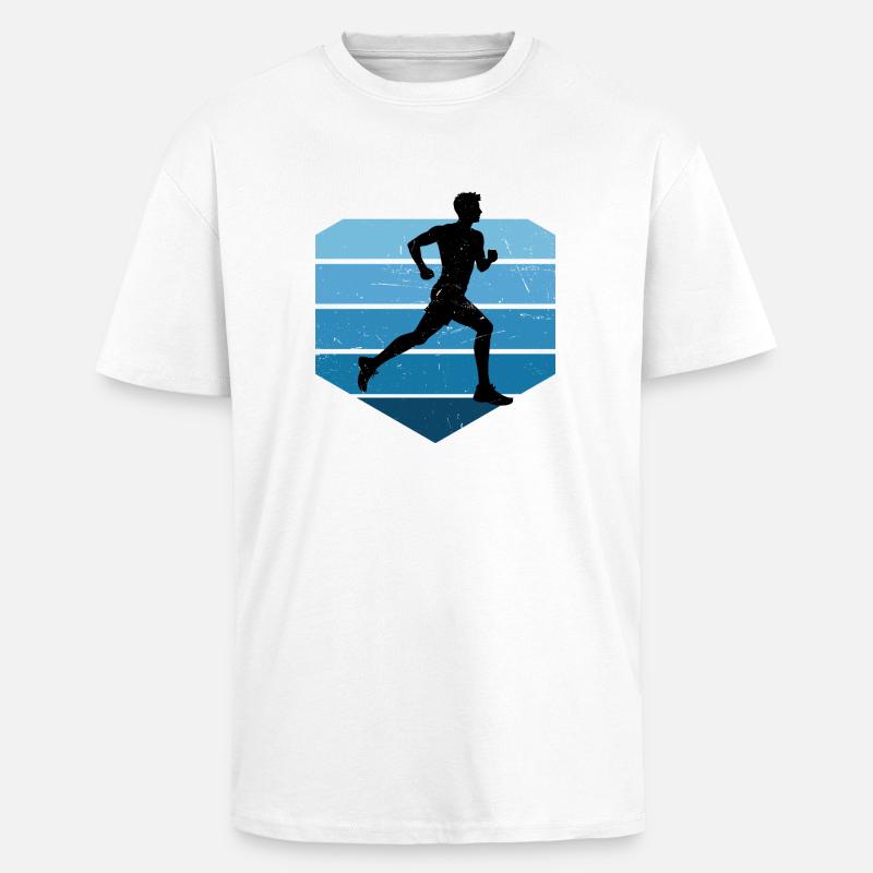 Geschenkidee für einen Running mit Running - Oversized Heavyweight Unisex T-Shirt - Weiß