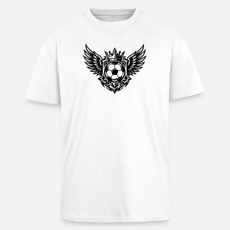 Fussball Wappen Krone Royal - Oversized Heavyweight Unisex T-Shirt - Weiß