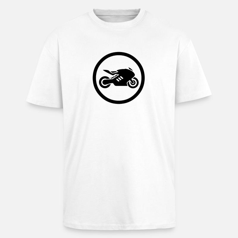 motorcycle - Unisex Oversized Heavyweight T-shirt - white