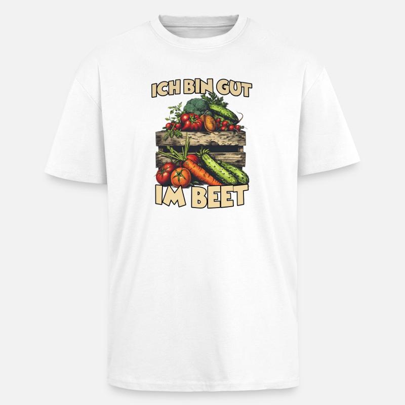 Hochbeet Gemüse Gartenarbeit Selbstversorger - Oversized Heavyweight Unisex T-Shirt - Weiß