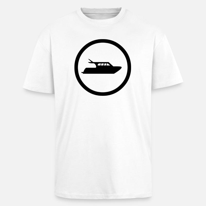 Motorboot - Oversized Heavyweight Unisex T-Shirt - Weiß