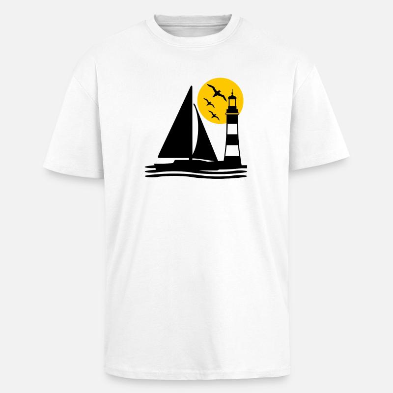 Voile - T-shirt unisexe oversize épais - blanc