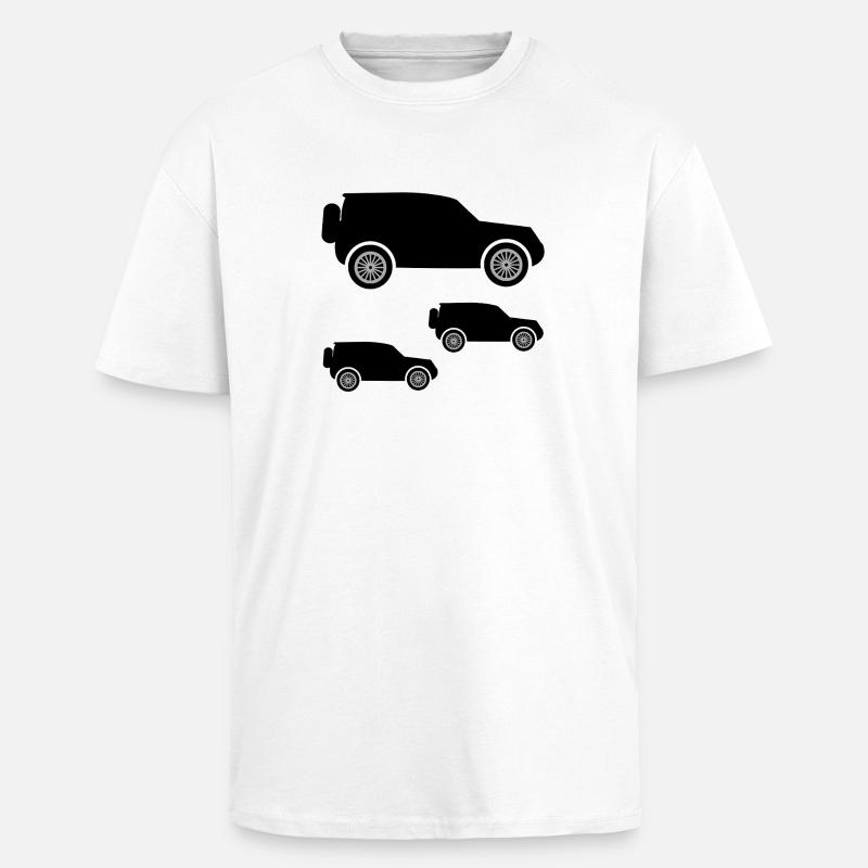 Autos - Oversized Heavyweight Unisex T-Shirt - Weiß