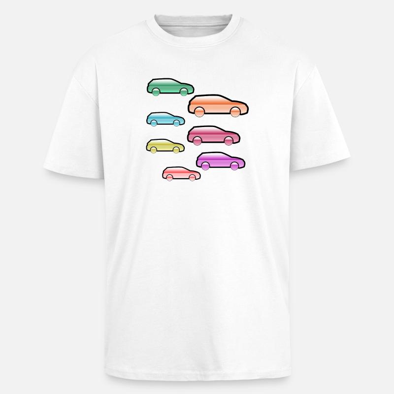 Autos - Oversized Heavyweight Unisex T-Shirt - Weiß