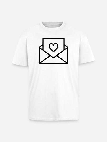 Love Letter - Unisex Oversized Heavyweight T-shirt - white