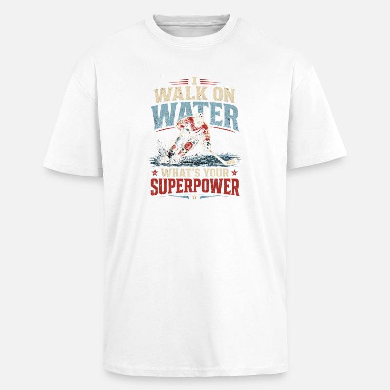 Superpuissance du Marcheur d’Eau - T-shirt unisexe oversize épais - blanc