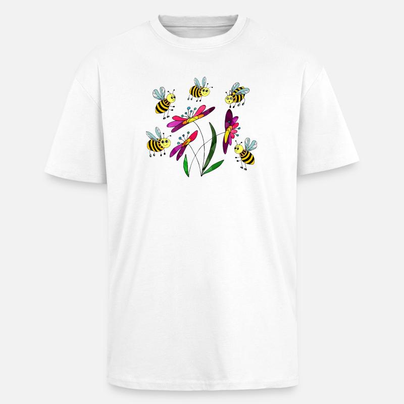Insectes - T-shirt unisexe oversize épais - blanc