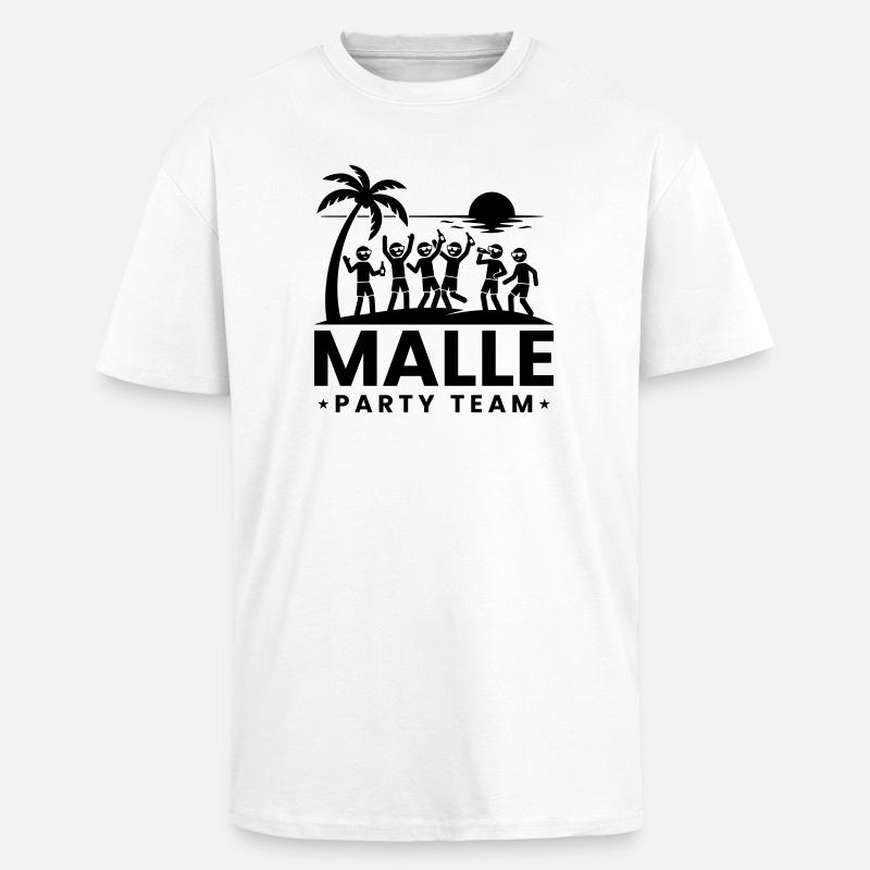 Vacances de l’équipe Malle Party - T-shirt unisexe oversize épais - blanc