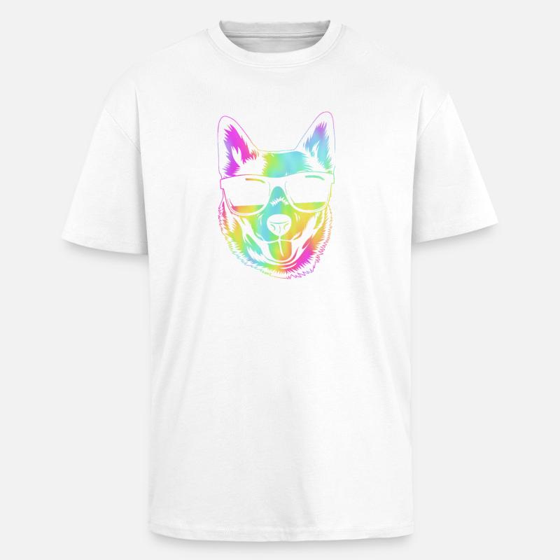 Bouvier australien chien - T-shirt unisexe oversize épais - blanc