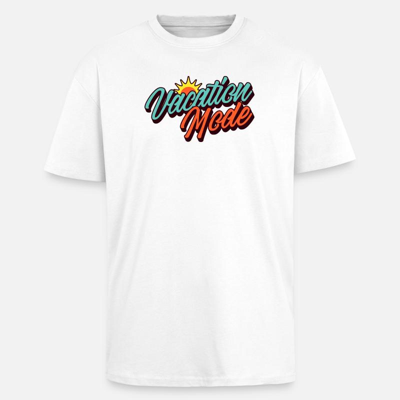 Vacation Mode Urlaubsmodus Retro Sonnen-Design - Oversized Heavyweight Unisex T-Shirt - Weiß