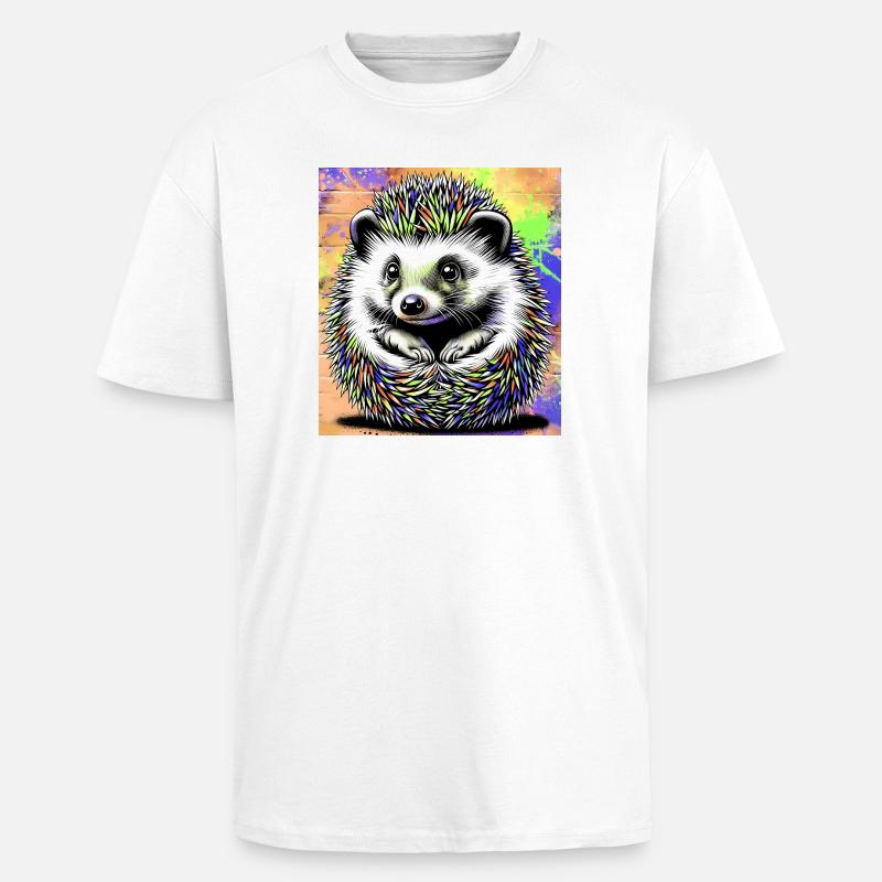 Igel - Oversized Heavyweight Unisex T-Shirt - Weiß