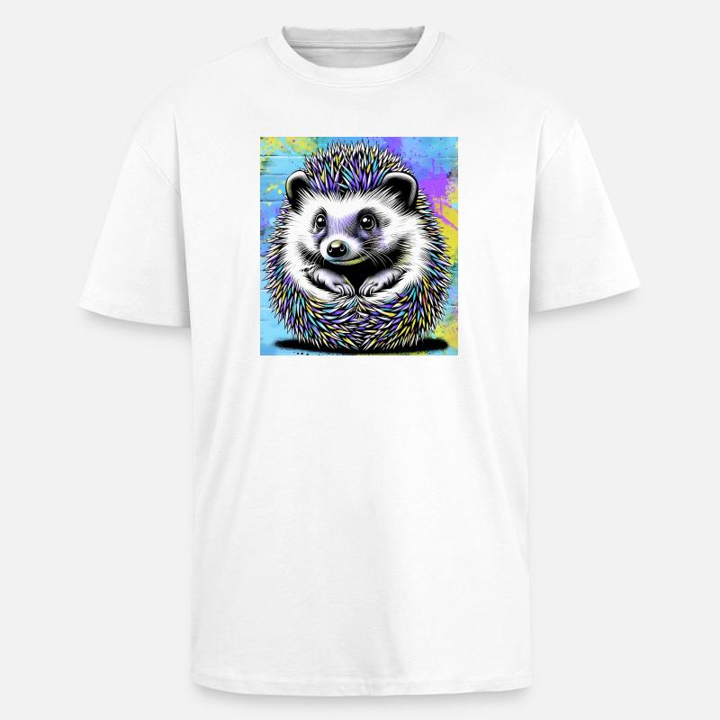 Igel - Oversized Heavyweight Unisex T-Shirt - Weiß