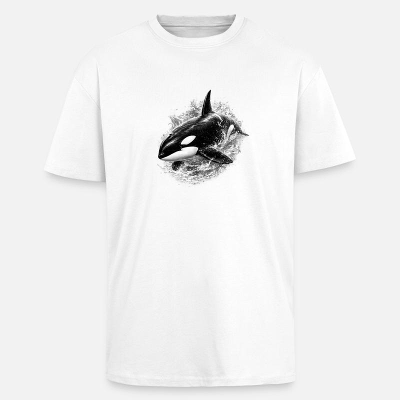Orque - T-shirt unisexe oversize épais - blanc