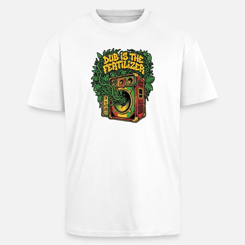 Dub Reggae Soil - Oversized Heavyweight Unisex T-Shirt - Weiß