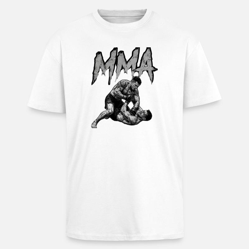 MMA Grappling - T-shirt unisexe oversize épais - blanc