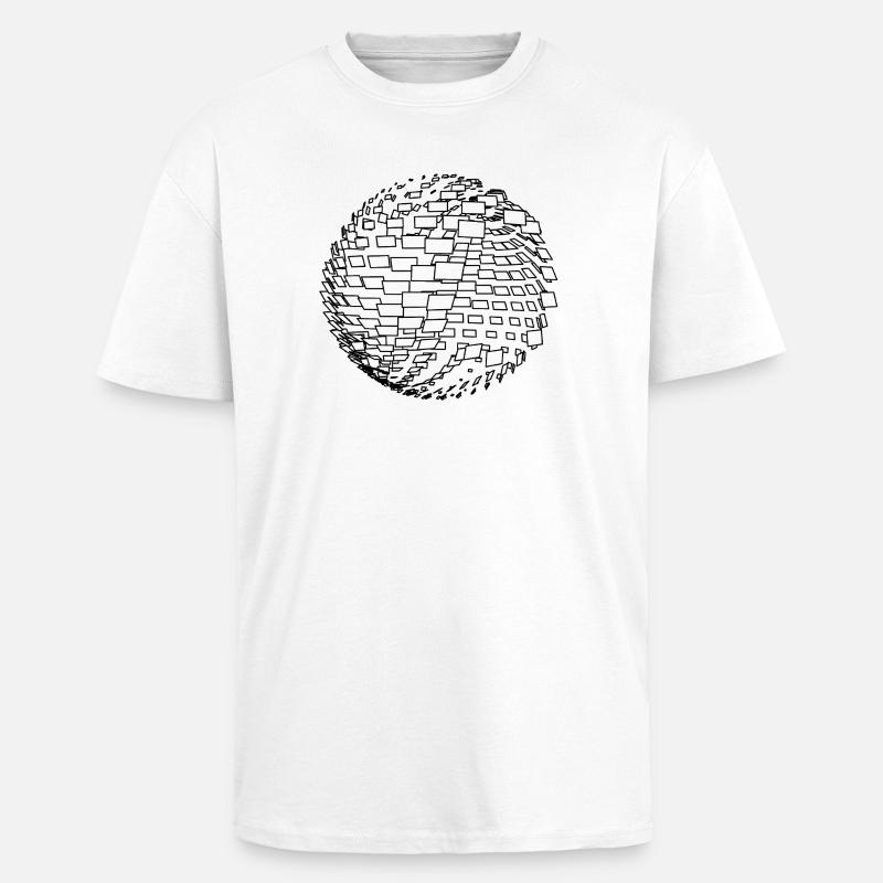 Parametric Sphere - Unisex Oversized Heavyweight T-shirt - white