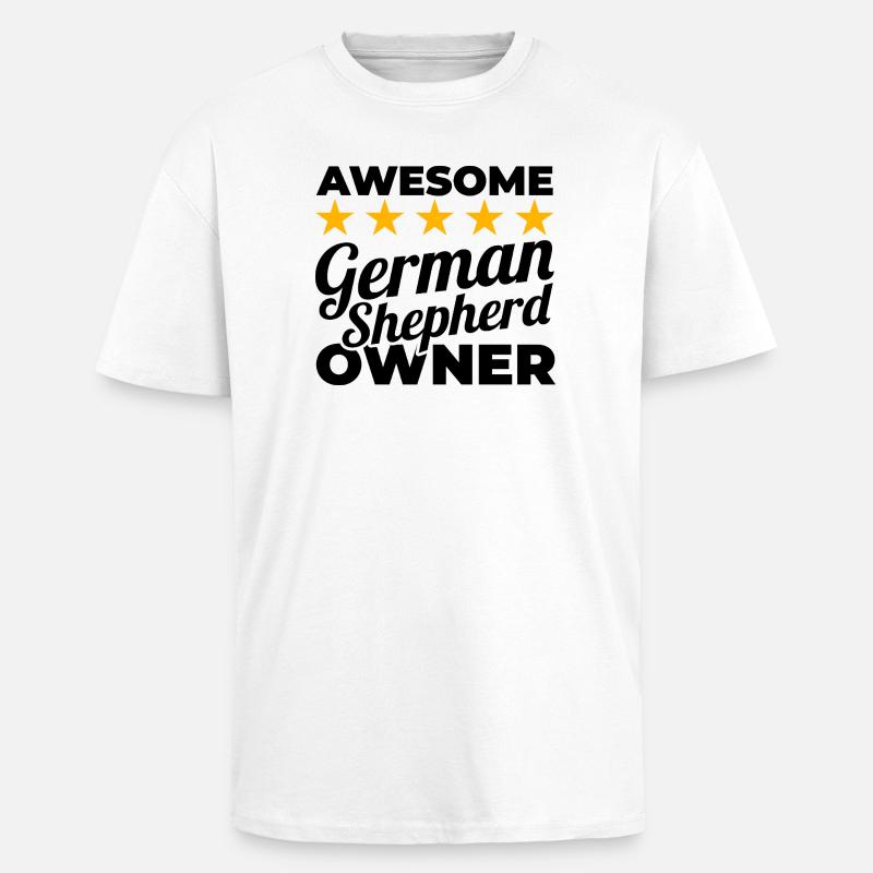Bester Schäferhund Besitzer - Oversized Heavyweight Unisex T-Shirt - Weiß