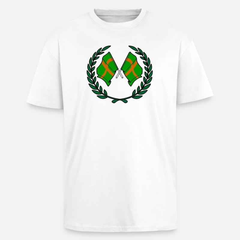 Walking Crest Custom - Oversized Heavyweight Unisex T-Shirt - Weiß