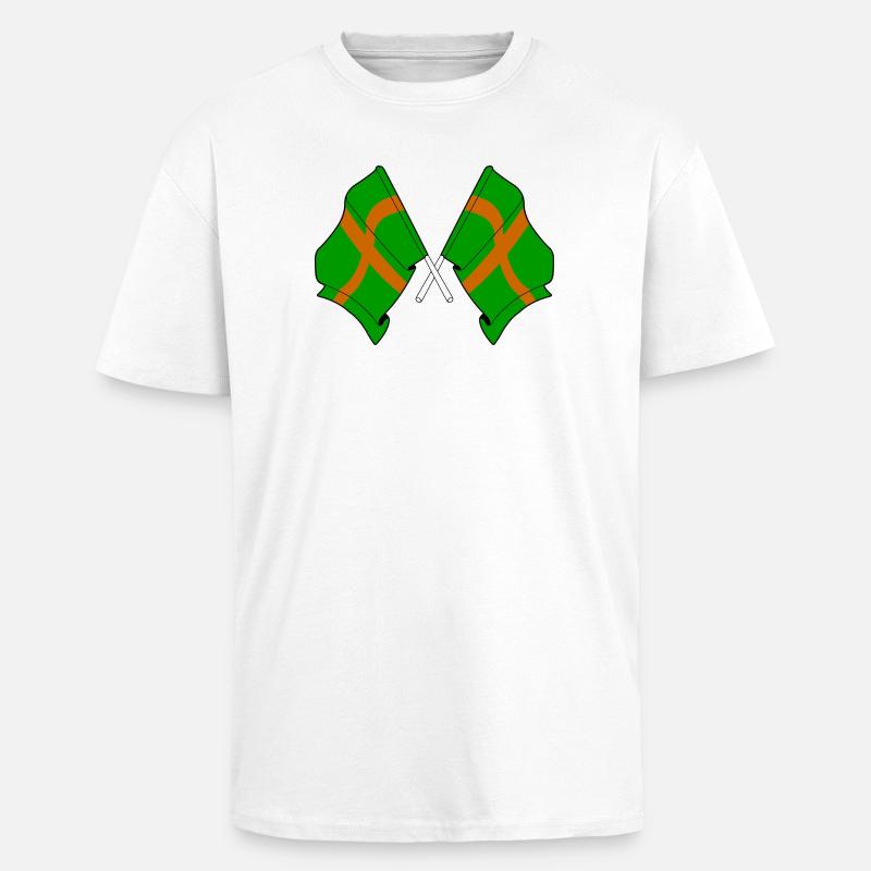 Drapeaux de marche de Nimègue - T-shirt unisexe oversize épais - blanc